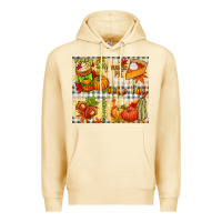 Pina Colada Hello Fall pumpkins Premium Hoodie - NancyCooperArtShop