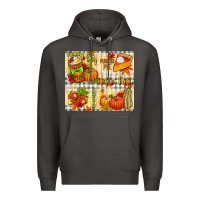 Smoke Hello Fall pumpkins Premium Hoodie - NancyCooperArtShop