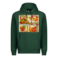Sports Green Hello Fall pumpkins Premium Hoodie - NancyCooperArtShop