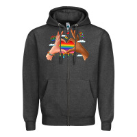 Charcoal Heather lgbtq pride hands Zipper Hoodie - LillyAllenDesigns