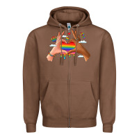 Chestnut lgbtq pride hands Zipper Hoodie - LillyAllenDesigns