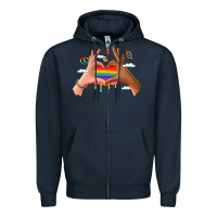 Navy lgbtq pride hands Zipper Hoodie - LillyAllenDesigns
