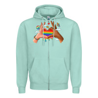 Lgbtq Pride Hands Zipper Hoodie | Teevron