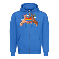 True Royal lgbtq pride hands Zipper Hoodie - LillyAllenDesigns