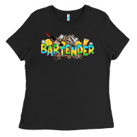 Black bartender Ladies Tee - Zillion Design Studio