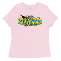 Bubblegum Pink bartender Ladies Tee - Zillion Design Studio
