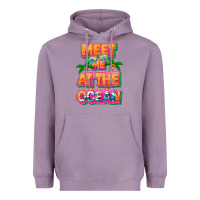 Lavender Meet me at the ocean Summer Heavyweight Hoodie - NancyCooperArtShop