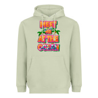Matcha Meet me at the ocean Summer Heavyweight Hoodie - NancyCooperArtShop