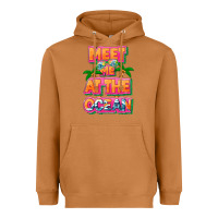 Meerkat Meet me at the ocean Summer Heavyweight Hoodie - NancyCooperArtShop