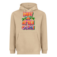Mushroom Meet me at the ocean Summer Heavyweight Hoodie - NancyCooperArtShop