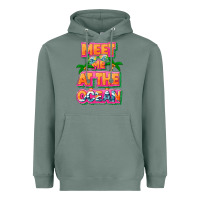 Sage Meet me at the ocean Summer Heavyweight Hoodie - NancyCooperArtShop