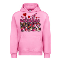 Fuchsia Pink valentine vibes olivia Urban Hoodie - OliviaCreatesArt