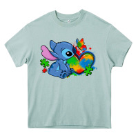 Arona autism stitch heart Heavy Core Tee - Zillion Design Studio