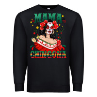 Black Mama Chingona Skull Premium Sweatshirt - texasbilliewilder