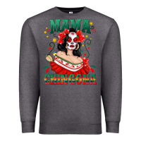 Charcoal Heather Mama Chingona Skull Premium Sweatshirt - texasbilliewilder