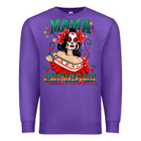 Purple Mama Chingona Skull Premium Sweatshirt - texasbilliewilder