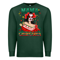 Sports Green Mama Chingona Skull Premium Sweatshirt - texasbilliewilder