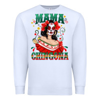 White Mama Chingona Skull Premium Sweatshirt - texasbilliewilder