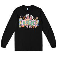 Black easter  rabbit Long Sleeve Tee - MaliasSmallBusiness