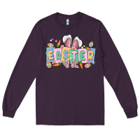 Plum easter  rabbit Long Sleeve Tee - MaliasSmallBusiness