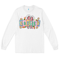 White easter  rabbit Long Sleeve Tee - MaliasSmallBusiness