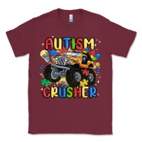 Burgundy autism crusher Classic Tee - MaliasSmallBusiness