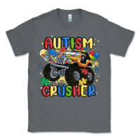 Charcoal Heather autism crusher Classic Tee - MaliasSmallBusiness