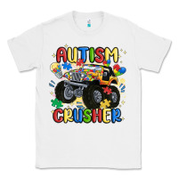 White autism crusher Classic Tee - MaliasSmallBusiness
