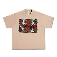 Burro Christmas red plaid background Urban Heavy Tee - BarkalooDesign