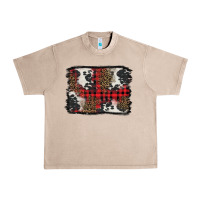 French Oak Christmas red plaid background Urban Heavy Tee - BarkalooDesign