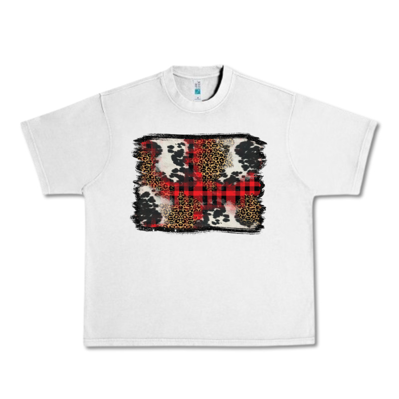 Christmas Red Plaid Background Urban Heavy Tee by BarkalooDesign | Teevron
