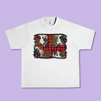 Christmas Red Plaid Background Urban Heavy Tee Designed By Barkaloodesign