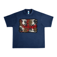 Navy Christmas red plaid background Urban Heavy Tee - BarkalooDesign