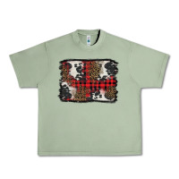 Oil Green Christmas red plaid background Urban Heavy Tee - BarkalooDesign