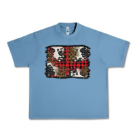 Pebble Blue Christmas red plaid background Urban Heavy Tee - BarkalooDesign