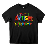 Black autism stitch seeing the world differently Heavy Core Tee - Zillion Design Studio