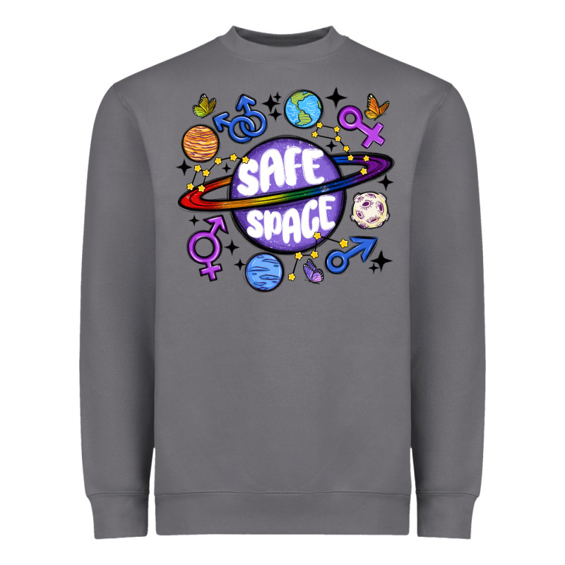 Safe Space Heavyweight Sweatshirt by MaliasSmallBusiness | Teevron