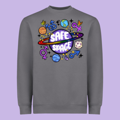 Safe Space Heavyweight Sweatshirt Designed By Maliassmallbusiness