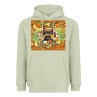Matcha fall school bus Heavyweight Hoodie - texasbilliewilder