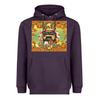 Plum fall school bus Heavyweight Hoodie - texasbilliewilder
