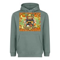 Sage fall school bus Heavyweight Hoodie - texasbilliewilder