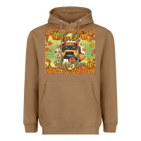 Toasted Coconut fall school bus Heavyweight Hoodie - texasbilliewilder
