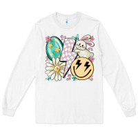 White retro easter Long Sleeve Tee - MaliasSmallBusiness
