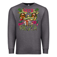 Charcoal Heather Let's Fiesta with gnomes Premium Sweatshirt - NancyCooperArtShop