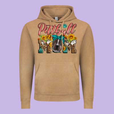 Pittbull Mom Vintage Hoodie Designed By Artiststas