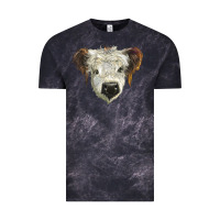 Cloud Black white calf scottish Vintage Tee - BarkalooDesign