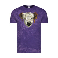 Cloud Purple white calf scottish Vintage Tee - BarkalooDesign