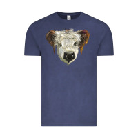 Vintage Denim white calf scottish Vintage Tee - BarkalooDesign