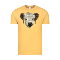 Vintage Mustard white calf scottish Vintage Tee - BarkalooDesign