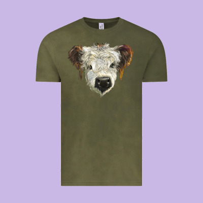 White Calf Scottish Vintage Tee Designed By Barkaloodesign